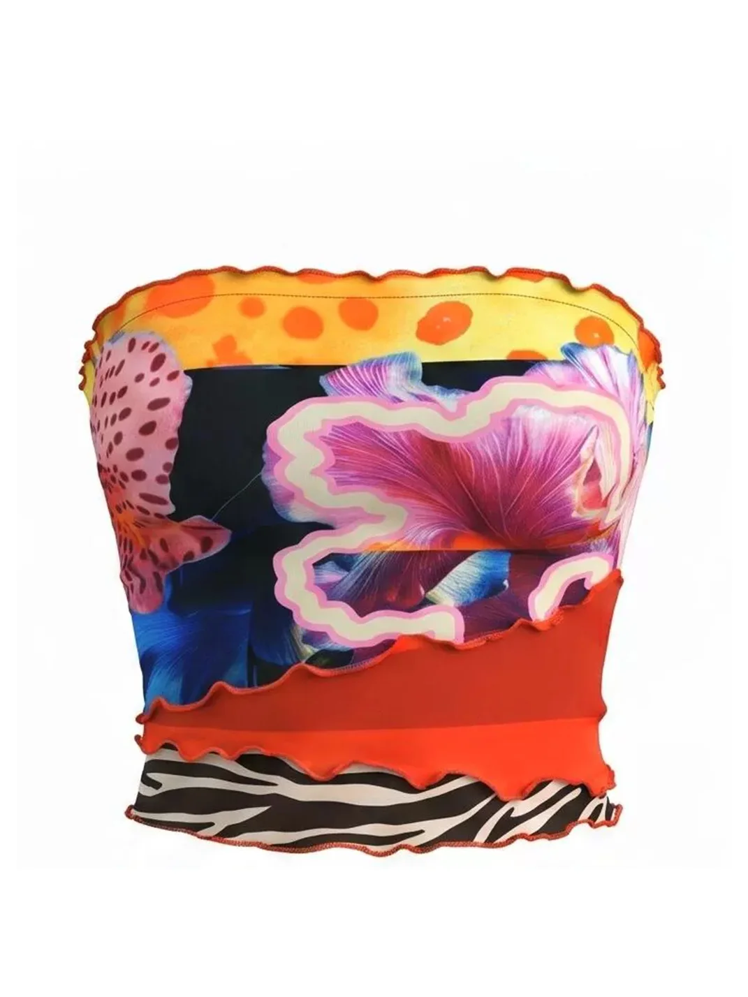 RARE SENSE | Iris Floral Print Tube Top and Skirt Set