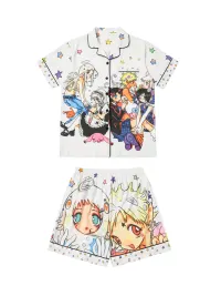 BlackBerry | Doll House Cartoon Print Short-Sleeve Pajama Set
