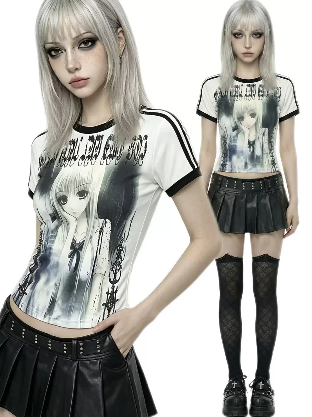WEBBAR | Goth Visual-Kei Anime Short Sleeve Soccer Jersey
