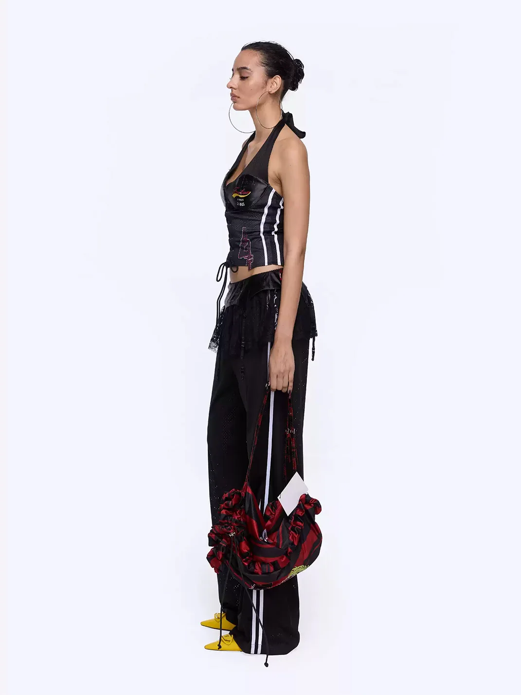 24ans online | Asymmetric Printed Halter Tank Top