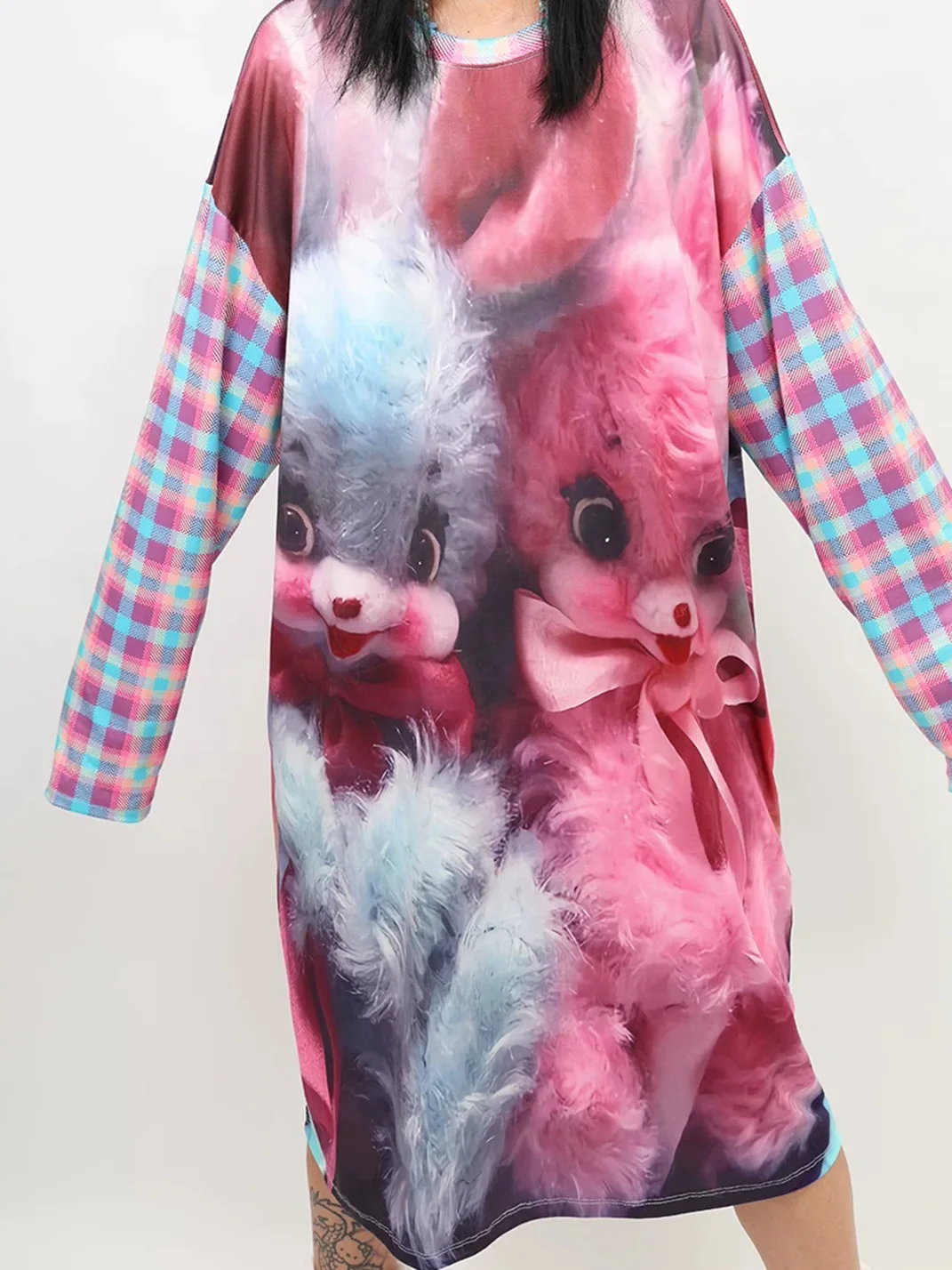 NIHONKIDS | Cute Rabbit Long Sleeve Dress