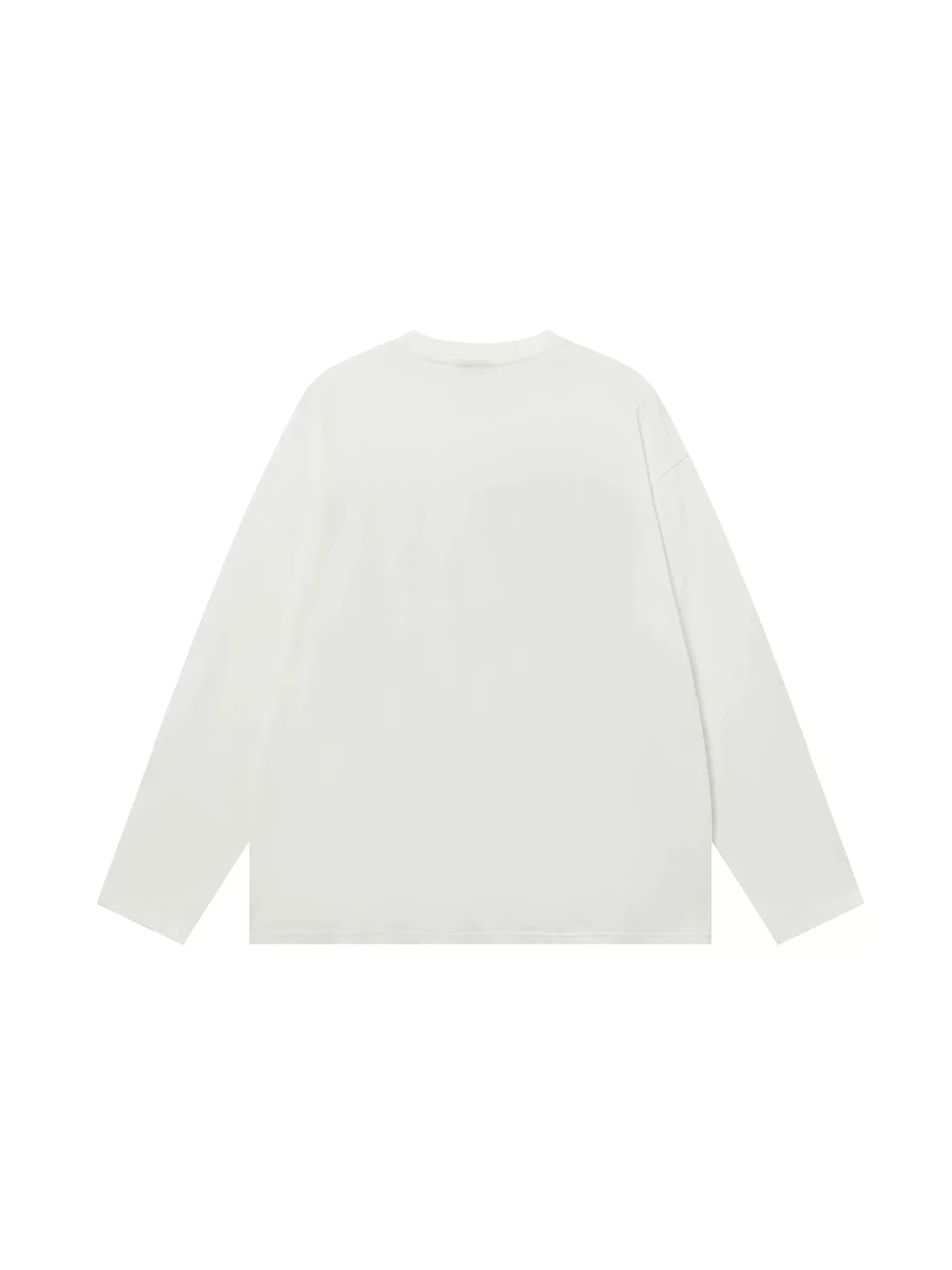 BlackBerry | White Long-Sleeve Letter Print T-Shirt