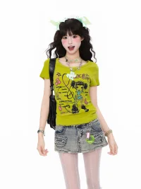 Languid Park | Cropped Short Sleeve T-Shirt