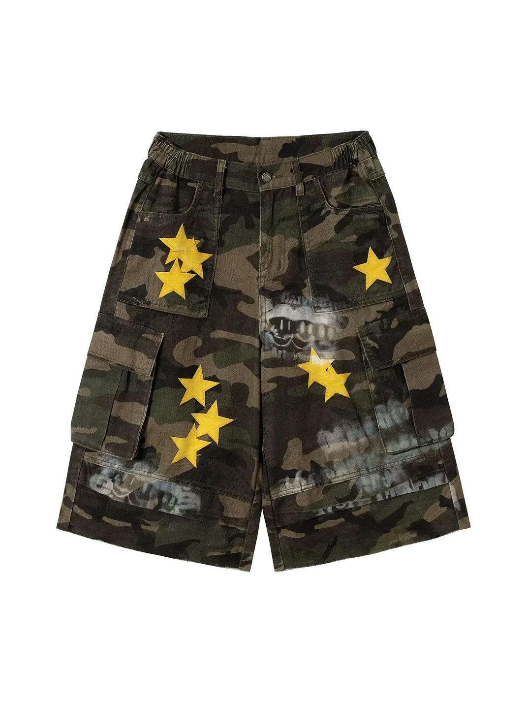 EeeeArtmonster | Camouflage Star Print Cargo Shorts