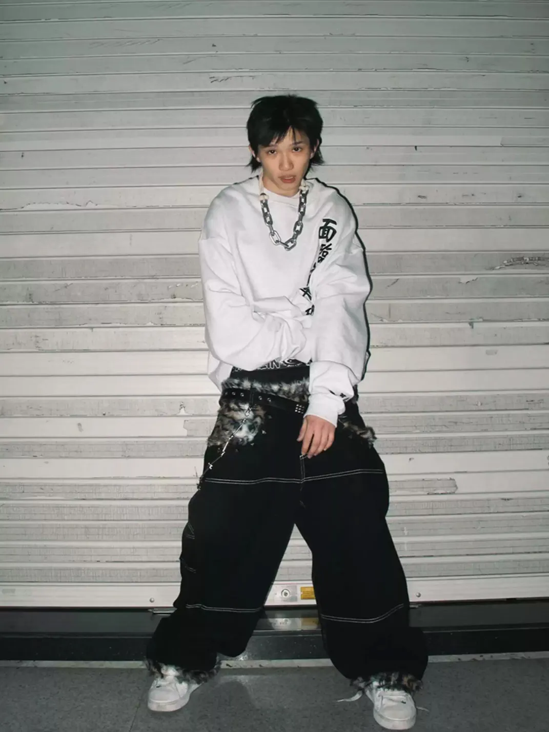 Game one | 26FW Snake Leopard Baggy Jeans