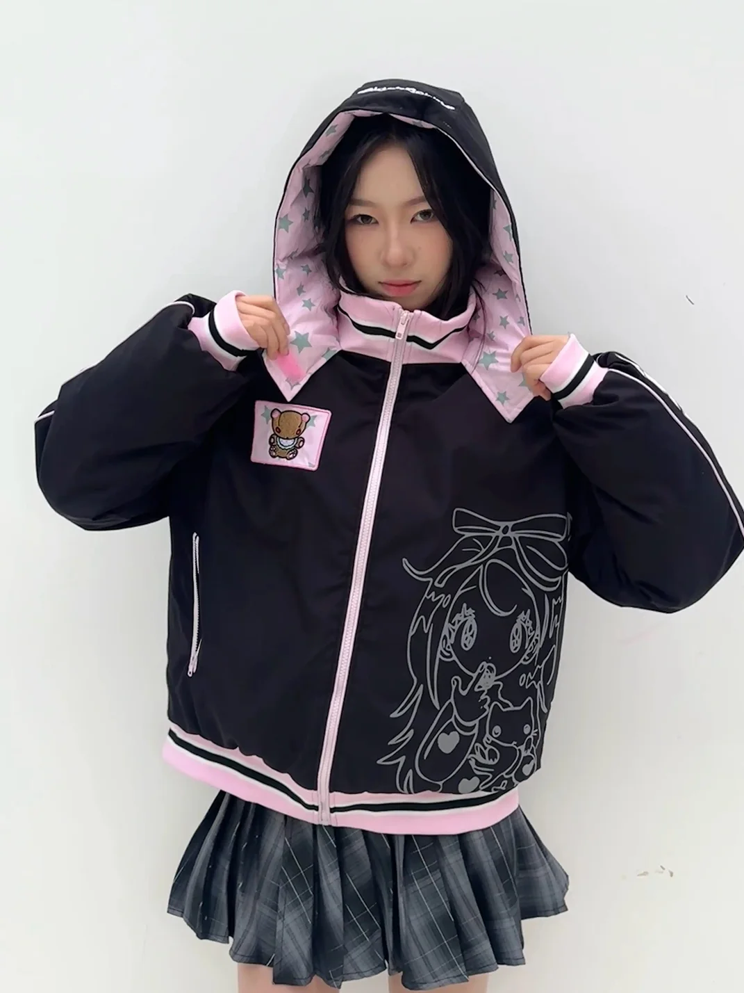 BlackBerry | Cartoon Girl Hooded Jacket