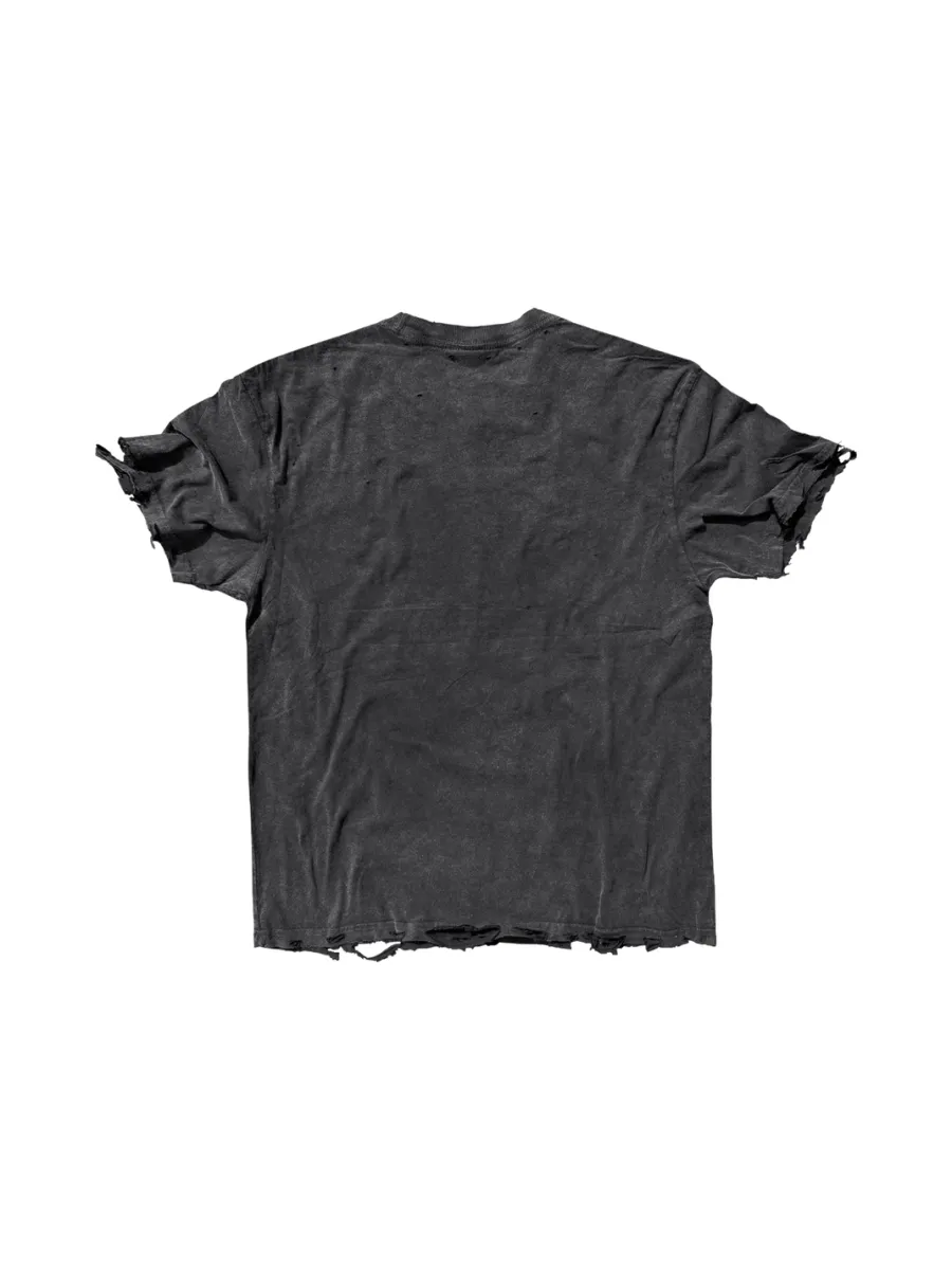 SHIBU | Unisex Vintage Distressed Punk Short-Sleeve T-Shirt - 2