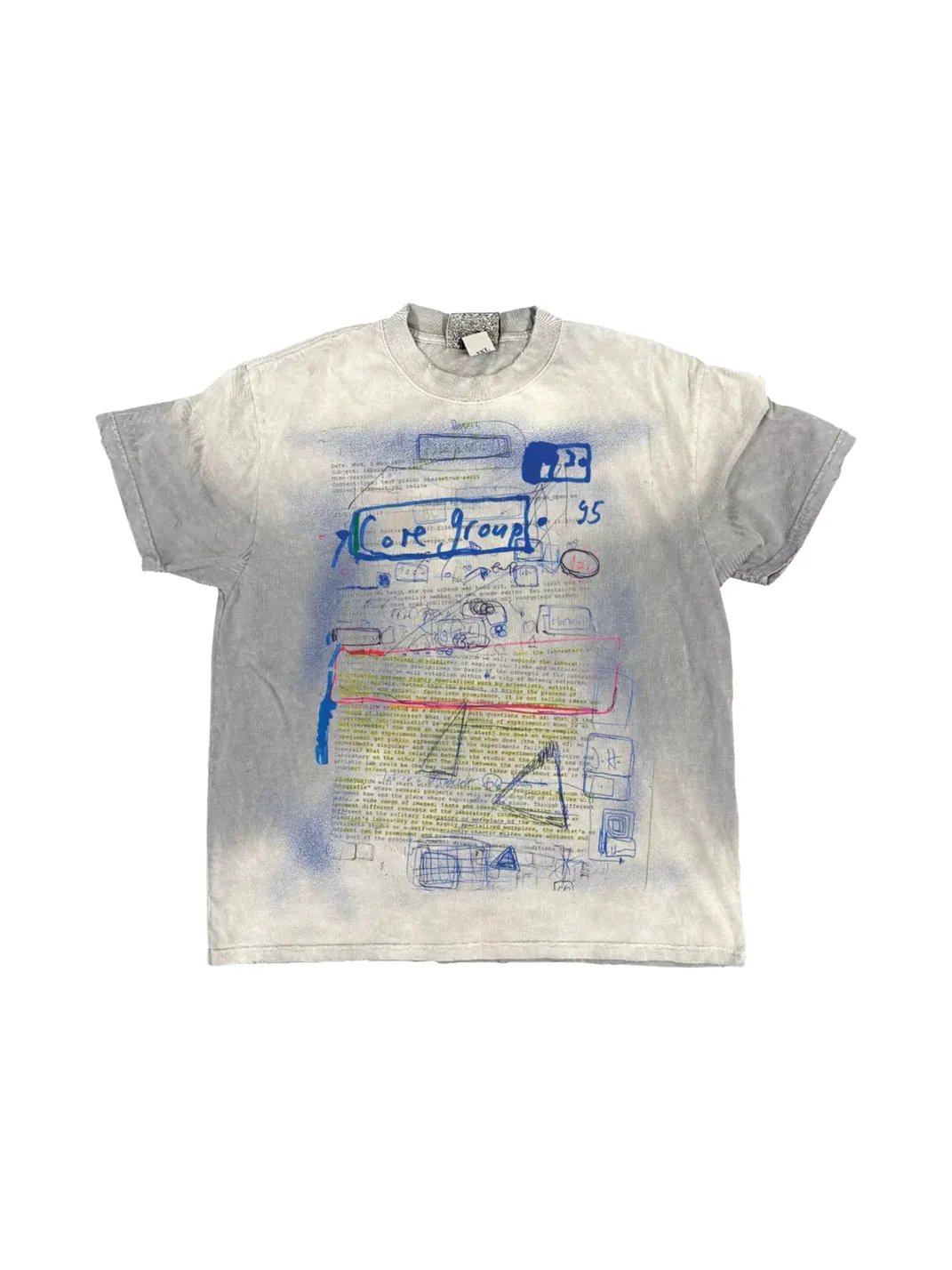 SHIBU | Unisex Distressed Gradient Graffiti Short-Sleeve T-Shirt