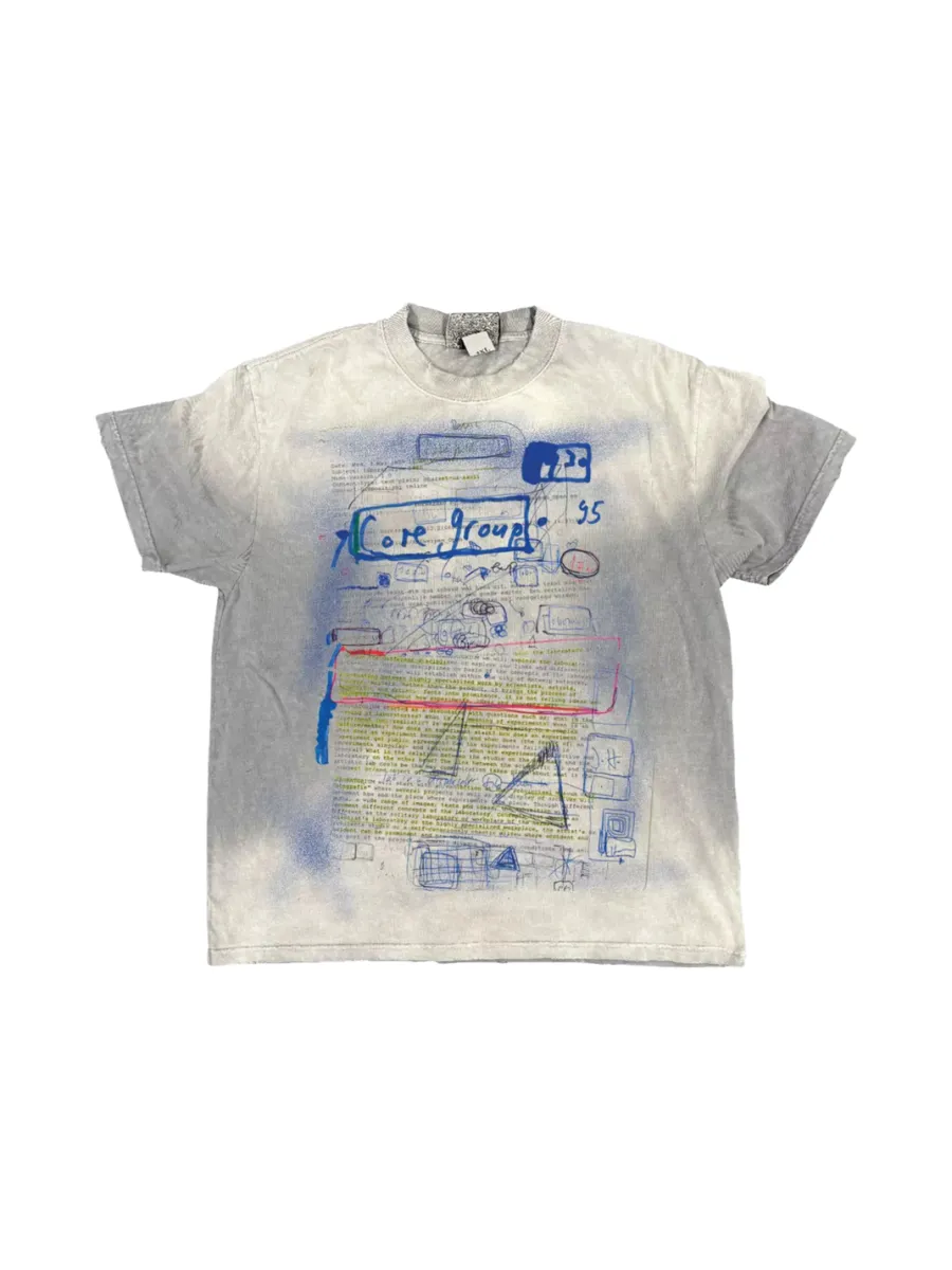 SHIBU | Unisex Distressed Gradient Graffiti Short-Sleeve T-Shirt - 3