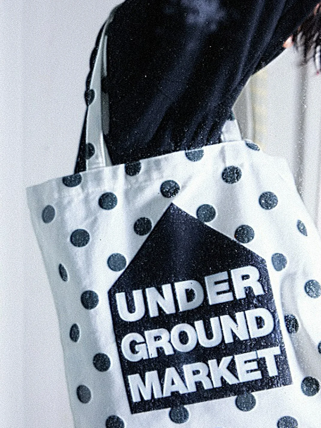 feex(u) | White Polka Dot Tote Bag