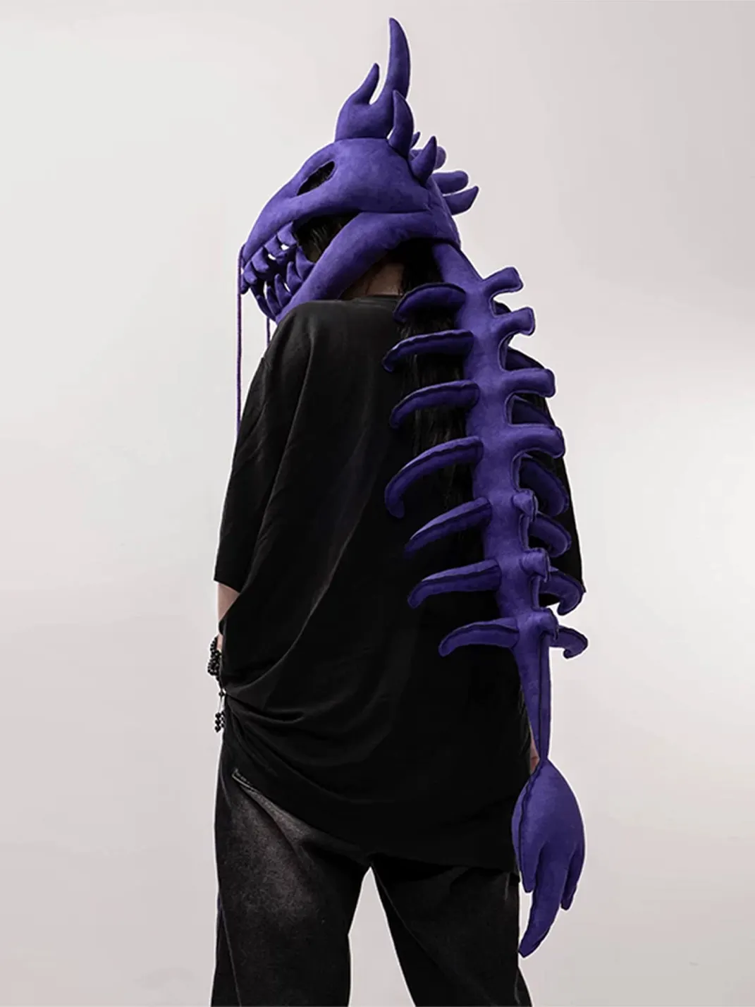 OYU | LoongBone Plush Dragon Skeleton Hood Mask