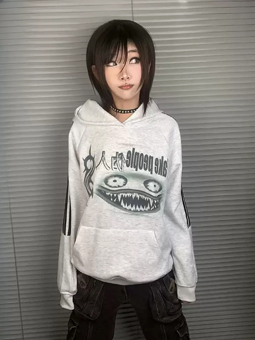 WEBBAR | Fake People Graphic Hooded Sweatshirt