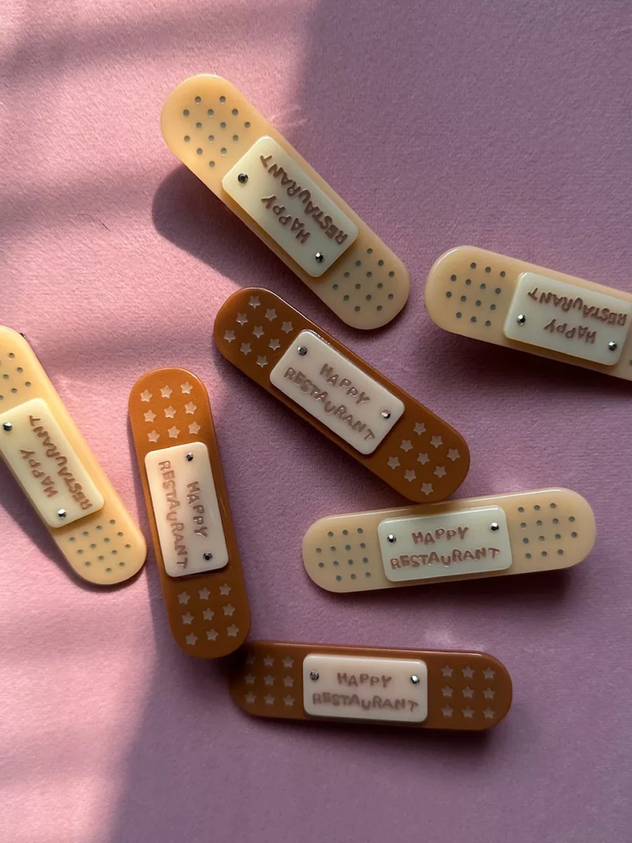 HappyRestaurant | Bandage-Shaped Acetate Hair Clips - 2