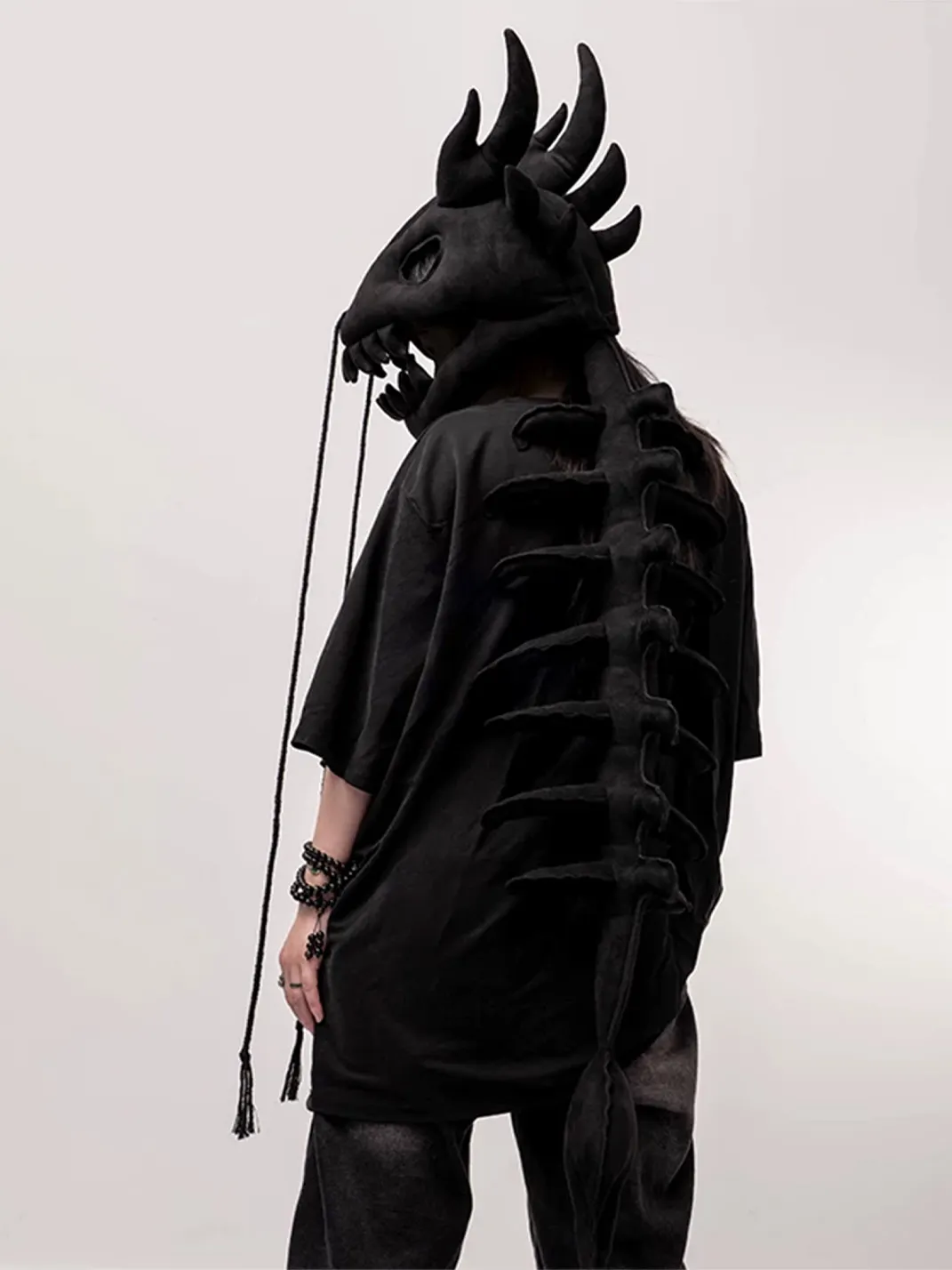 OYU | LoongBone Plush Dragon Skeleton Hood Mask