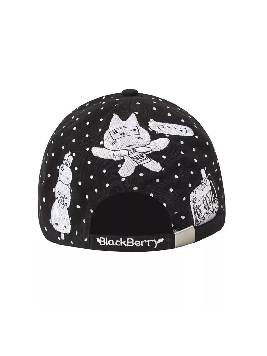 BlackBerry | Polka Dot Embroidered Baseball Cap - 3