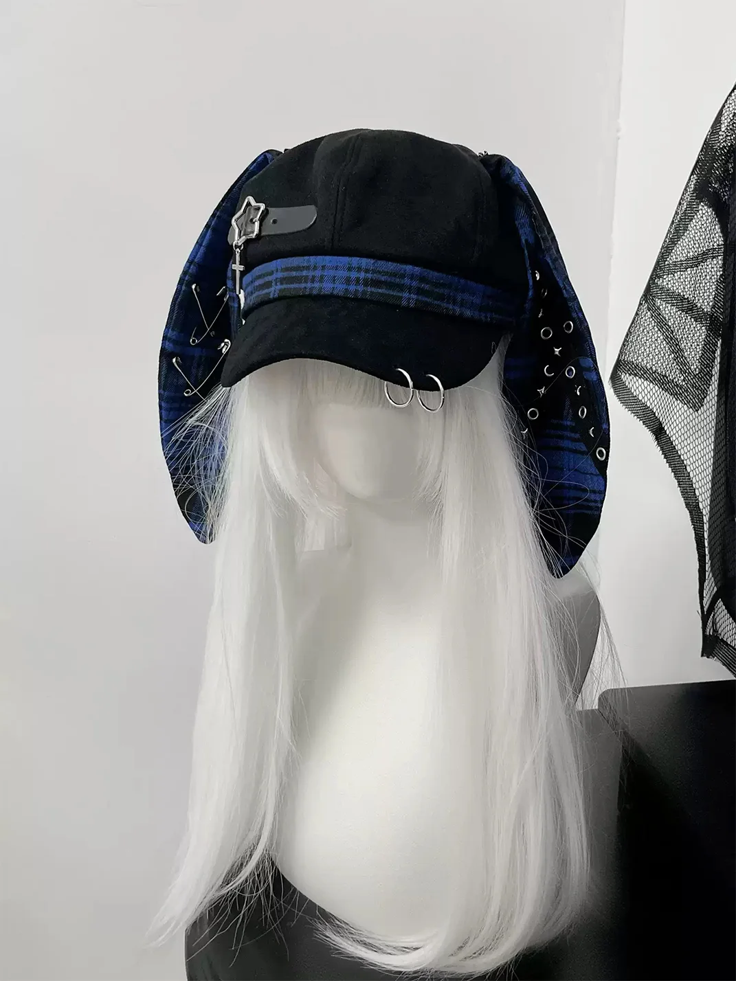 1GASTERINN | Punk Beret With Bunny Ears