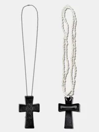 Yyopen | Y2K Cross Pendant Card Holder Necklace