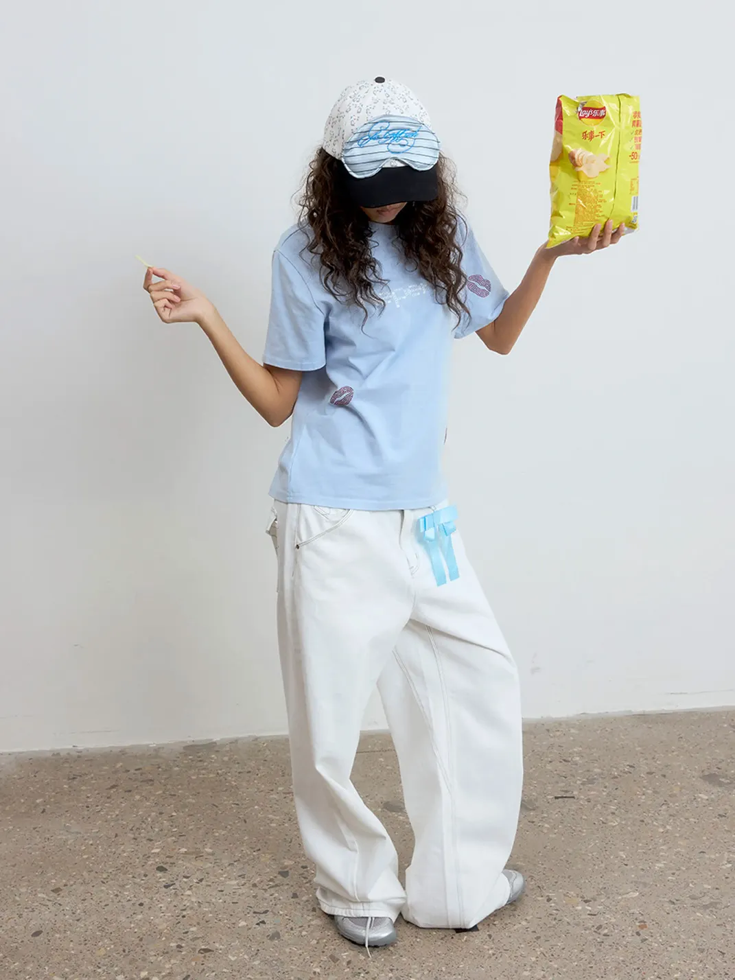 ZHANGS | Satin Eye Mask Embroidered Graphic Baseball Cap
