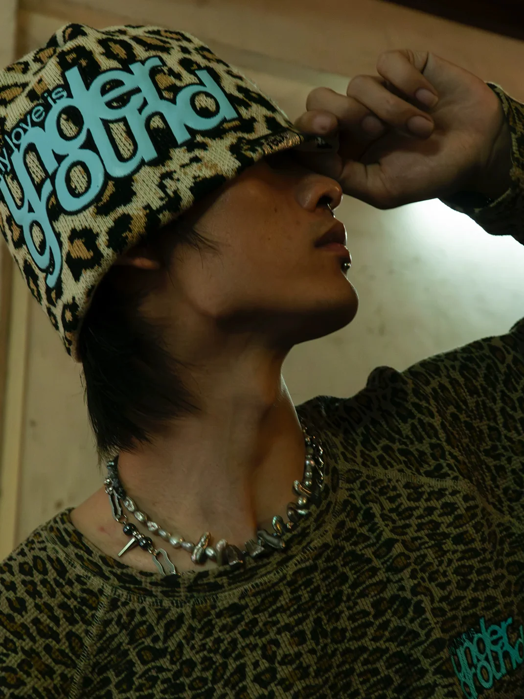 feex(u) | Leopard Jacquard Patchwork Beanie