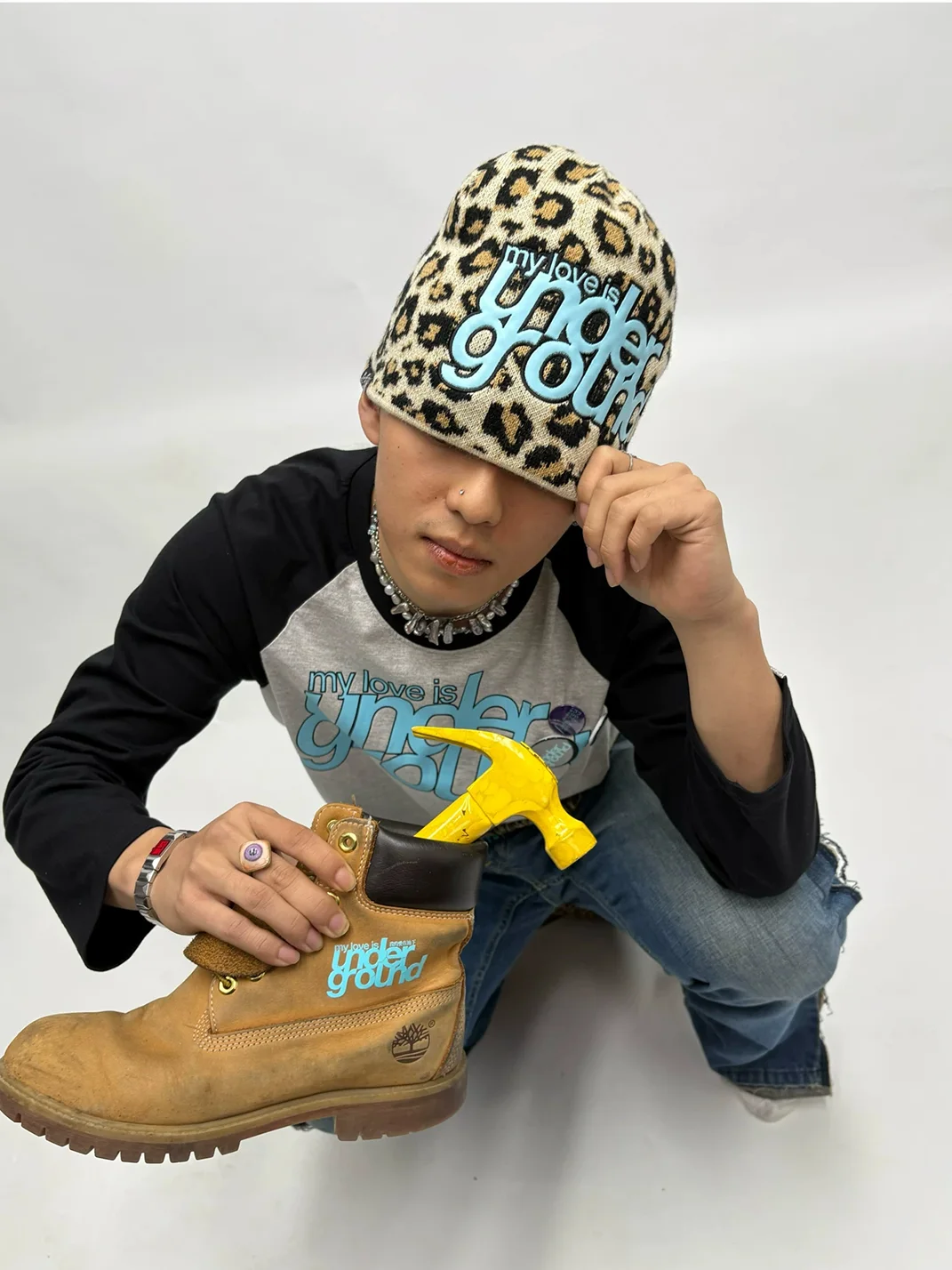 feex(u) | Leopard Jacquard Patchwork Beanie