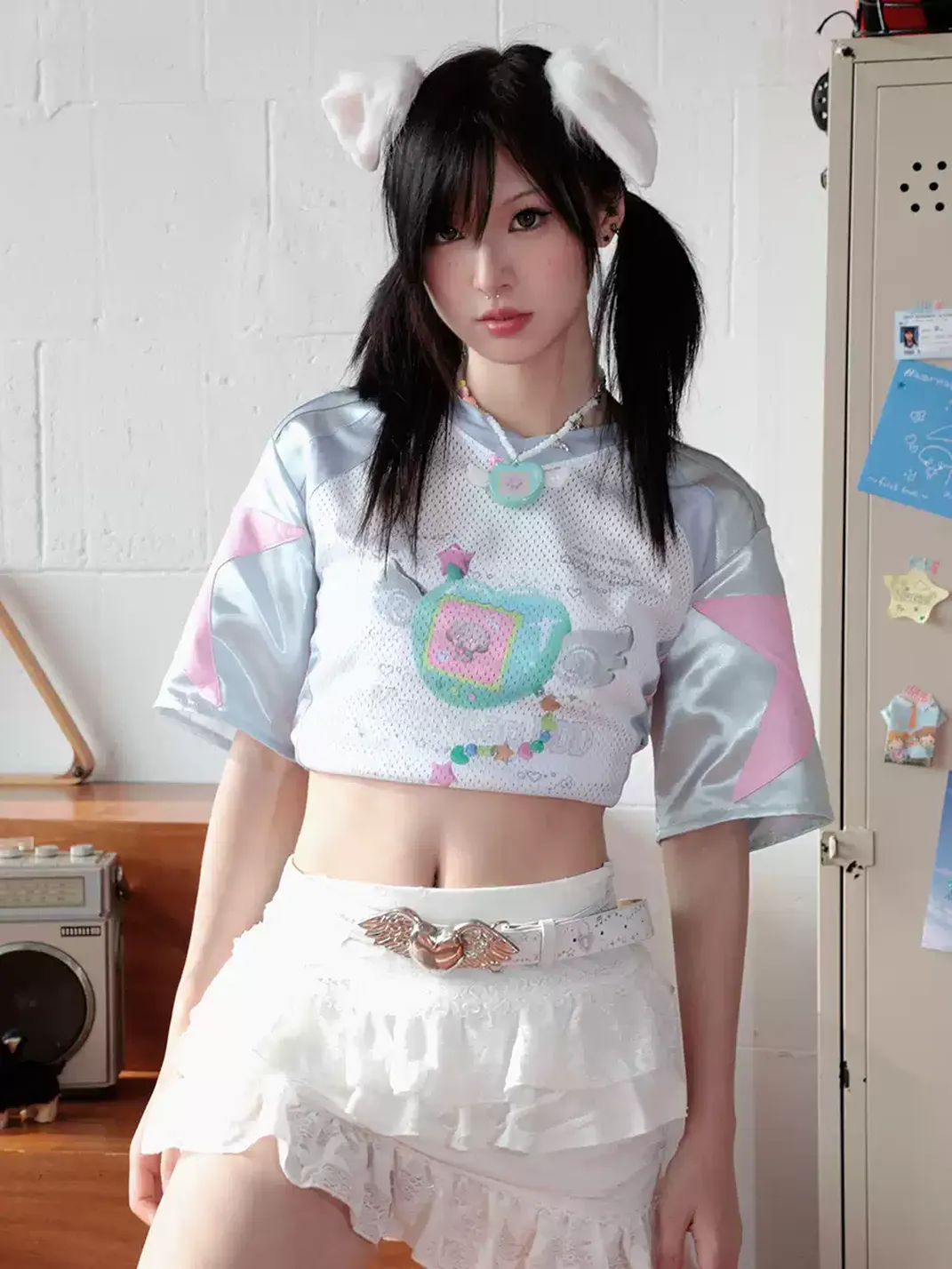 Hashtag DDD | Y2K Angel Heart Wing PU Belt