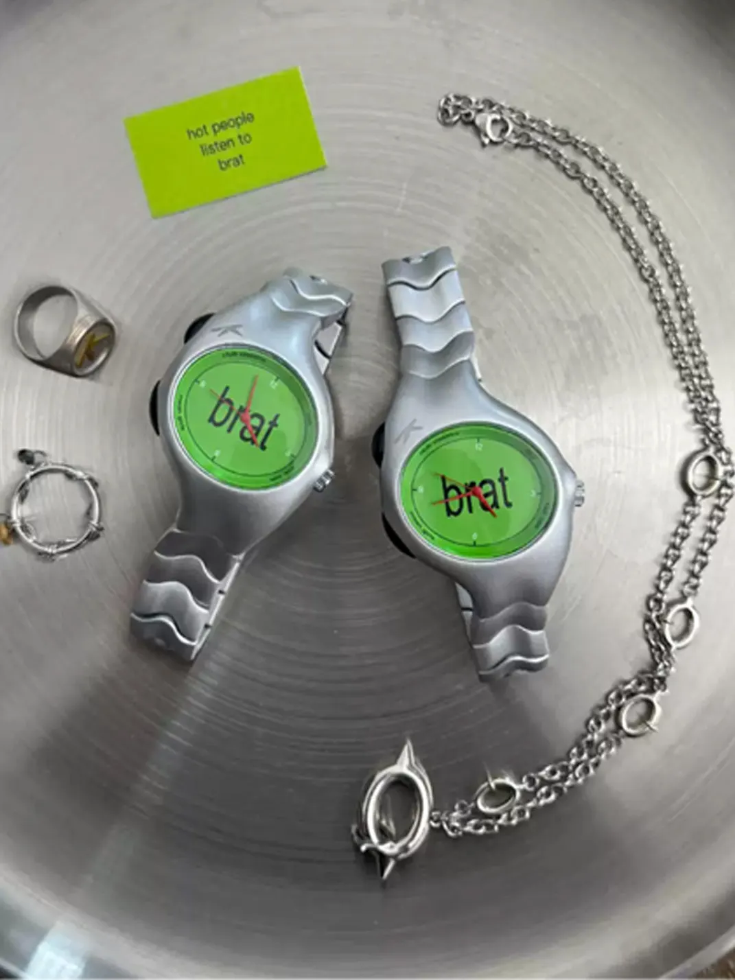 RAINMAKE | Brat Album Green Dial Steel Watch