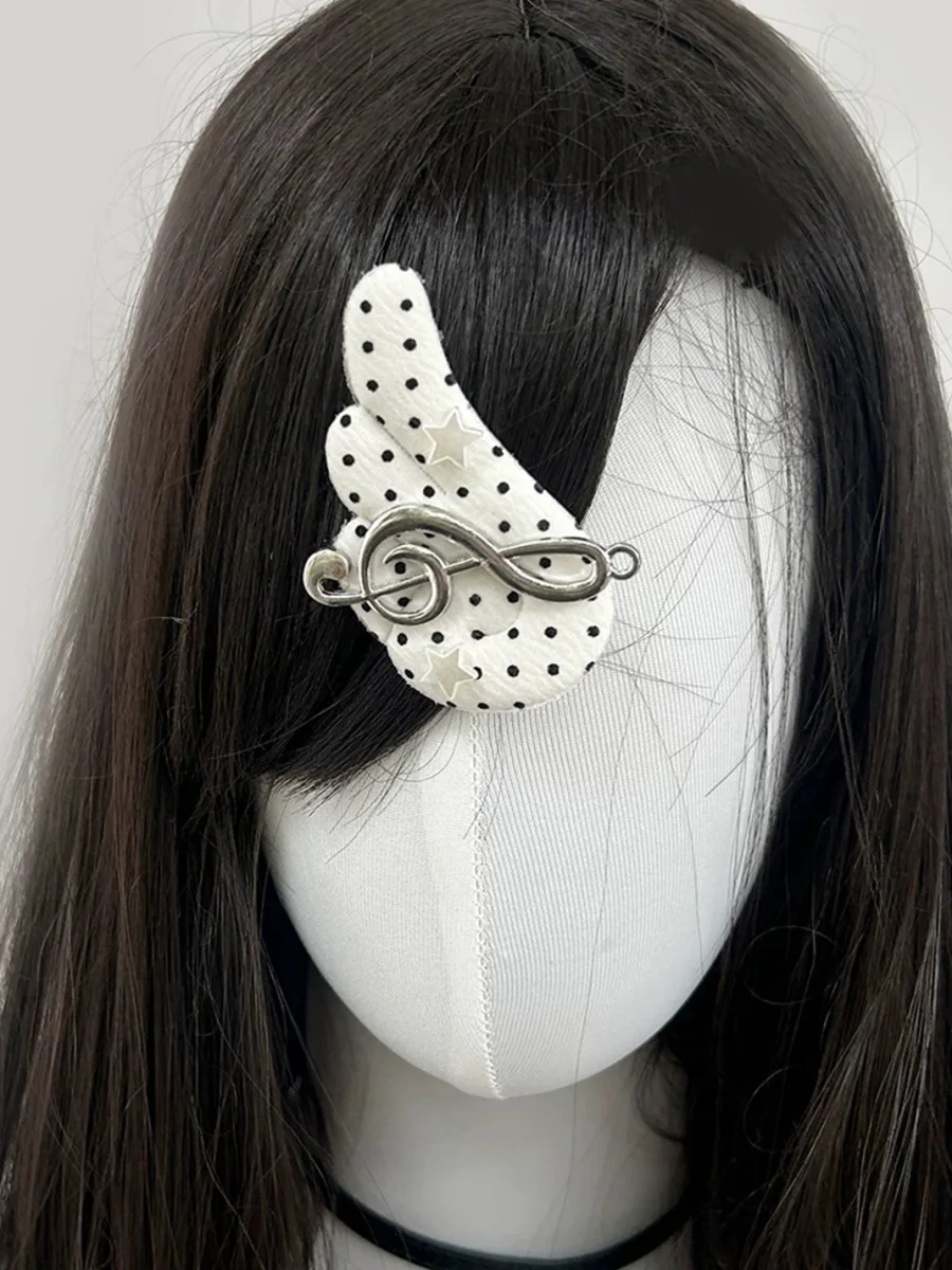 KHEPHAIA | Wing Polka Dot Star Note Hair Clips - 4