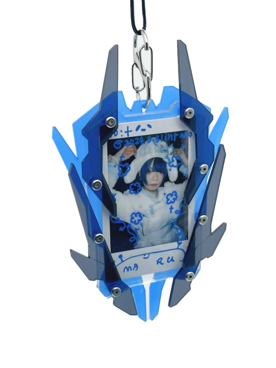 AXBD | Armored Sweetheart Acrylic Instax Photo Frame Keychain