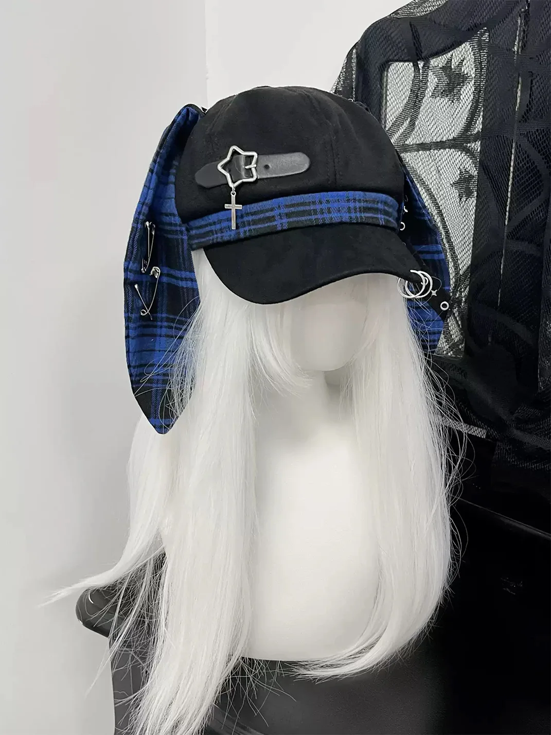 1GASTERINN | Punk Beret With Bunny Ears