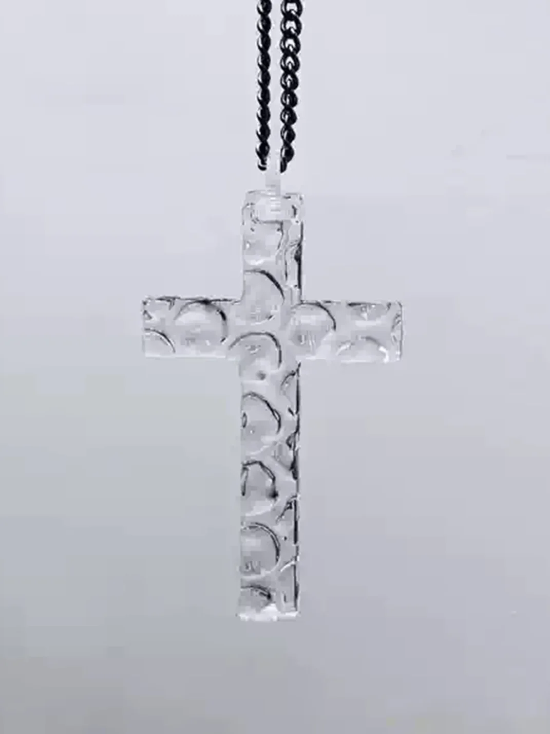 AXBD | Foam Faith Transparent Cross Pendant Necklace