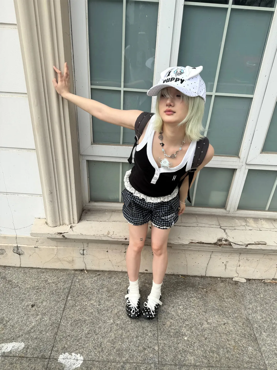 BlackBerry | I Puppy Heart Detail Adjustable Ear Baseball Cap