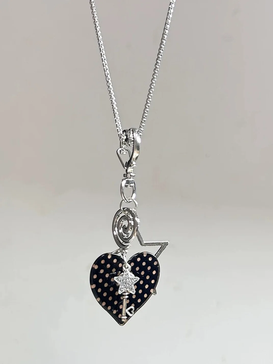 KHEPHAIA | Heart Polka Dot Acrylic Necklace