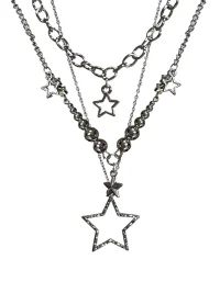 KHEPHAIA | Star Pendant Silver Necklace Set