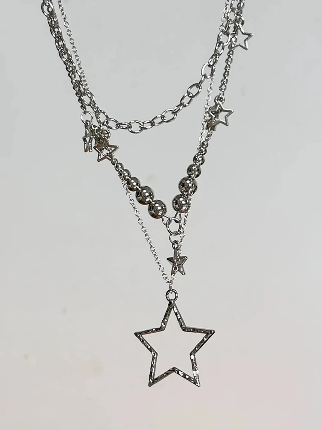 KHEPHAIA | Star Pendant Silver Necklace Set