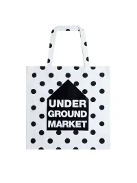 feex(u) | White Polka Dot Tote Bag