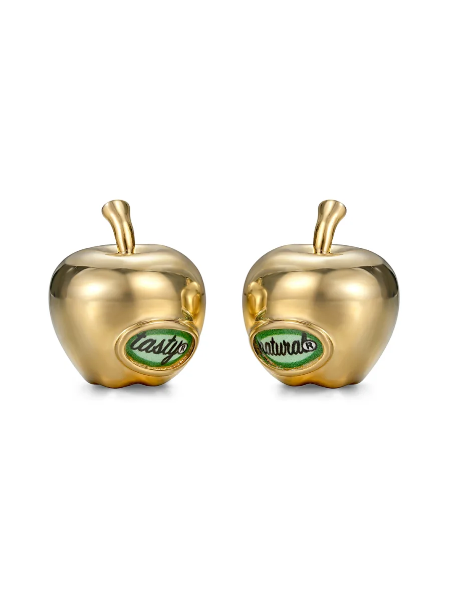 TysGrocery | Vintage Fruit Label Apple Stud Earrings - 2