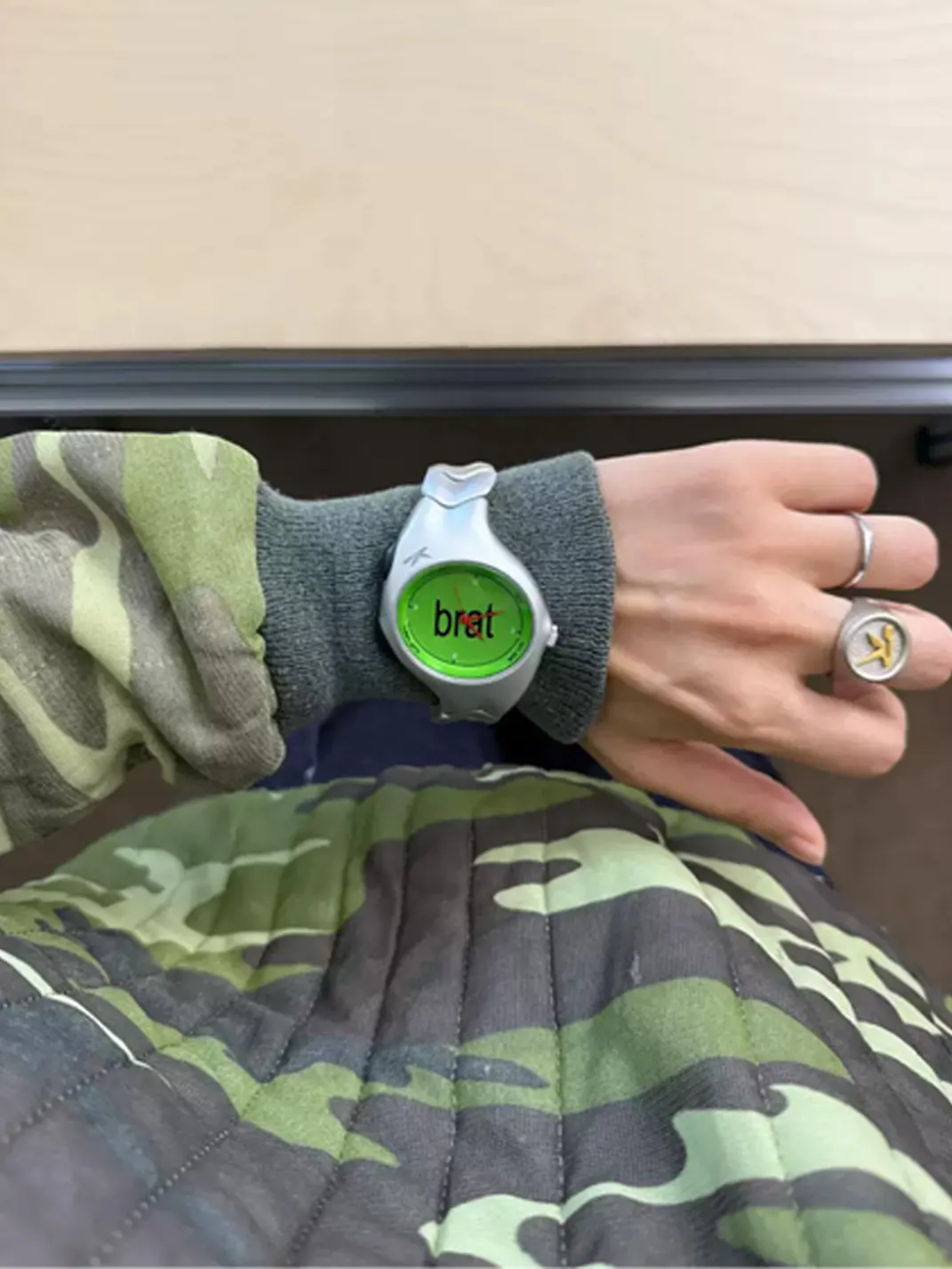 RAINMAKE | Brat Album Green Dial Steel Watch