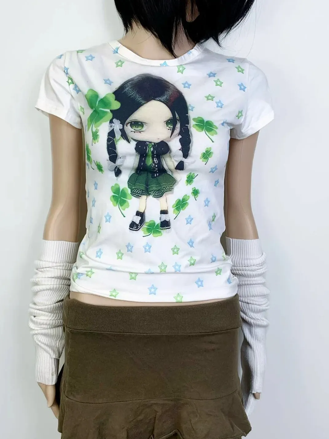 WEBBAR | Dreamcore Clover Doll Graphic T-Shirt