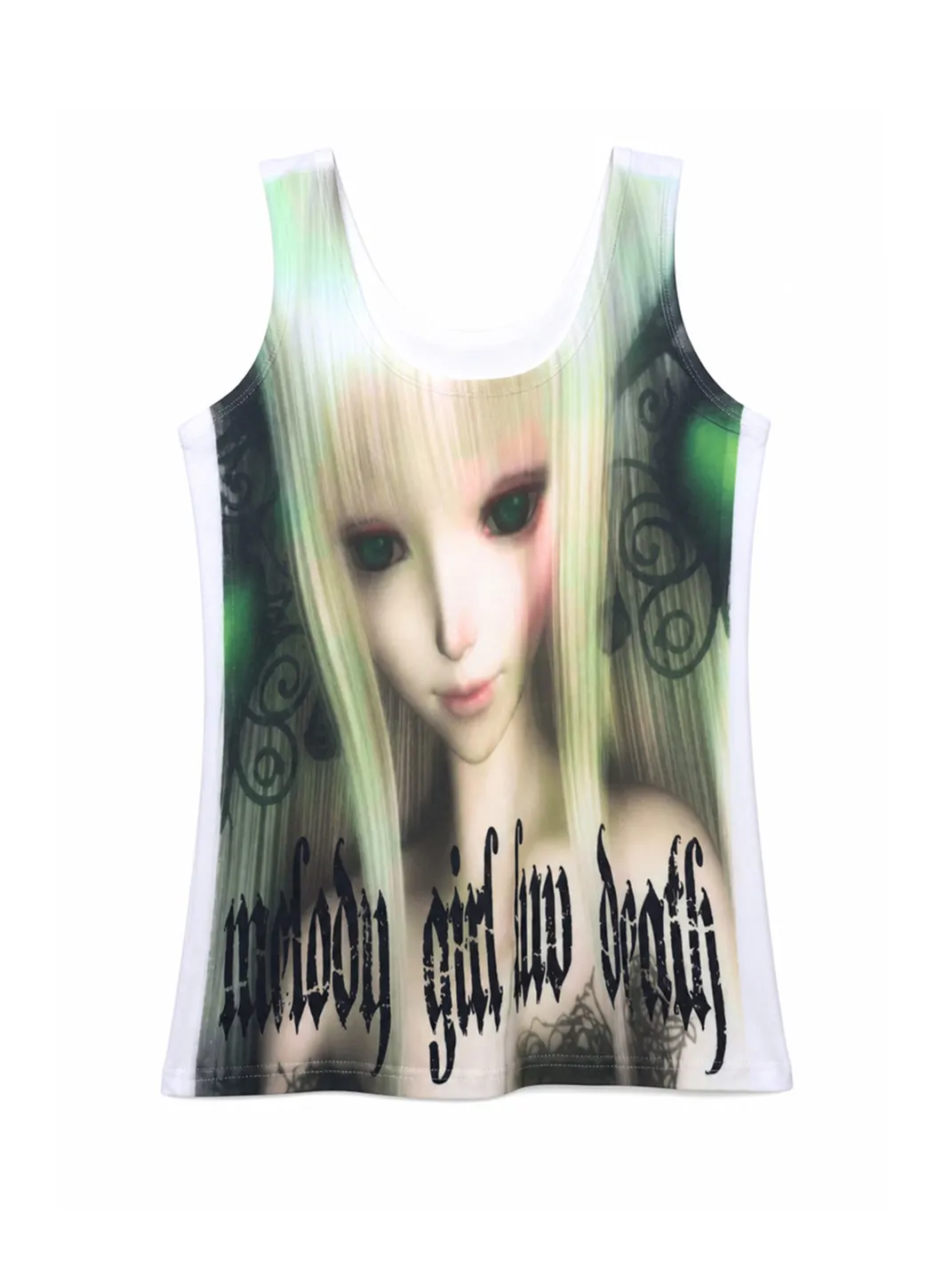 WEBBAR | Green Spirit Y2K Graphic Tank Top