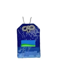 AXBD | Blue Cyberpunk Data Star Omamori Charm