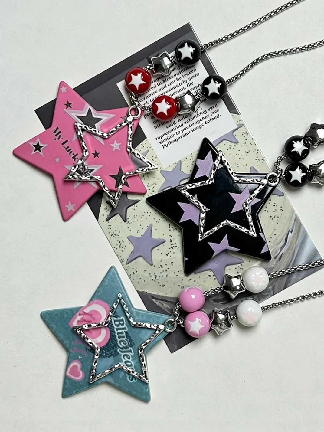 KHEPHAIA | Star Pendant Silver Chain Necklace