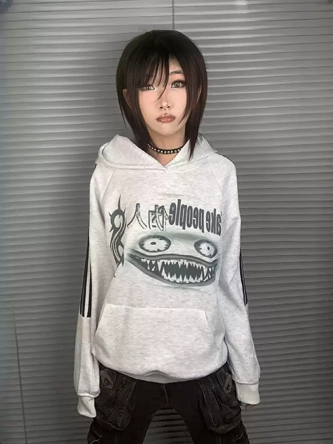 WEBBAR | Fake People Graphic Hooded Sweatshirt