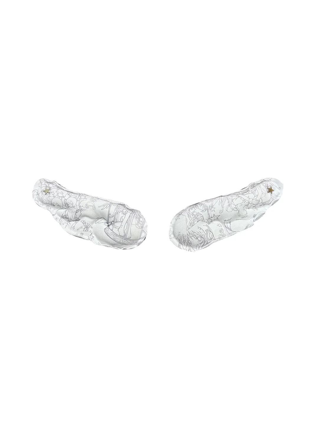 Hashtag DDD | Padded Angel Wing Fabric Brooch with Character Print