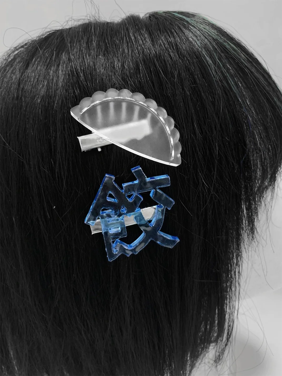 AXBD | Jiao Transparent Acrylic Character Hair Clip Set