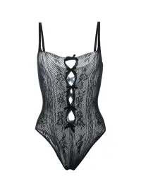 Nodress | Velvet Bow Lace Bodysuit Tank Top