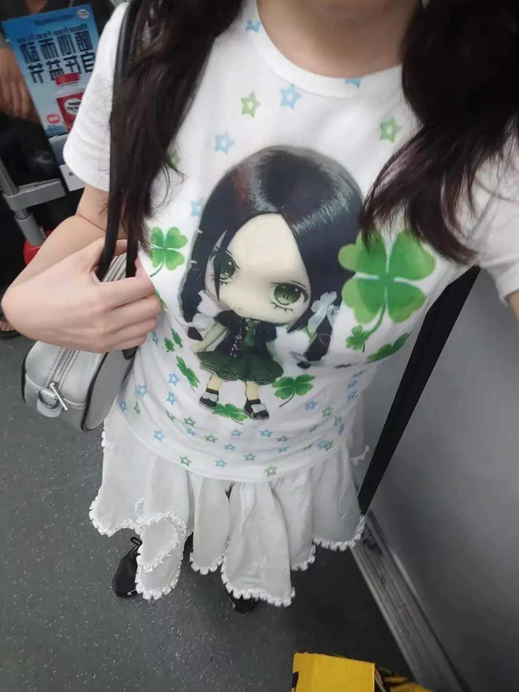 WEBBAR | Dreamcore Clover Doll Graphic T-Shirt