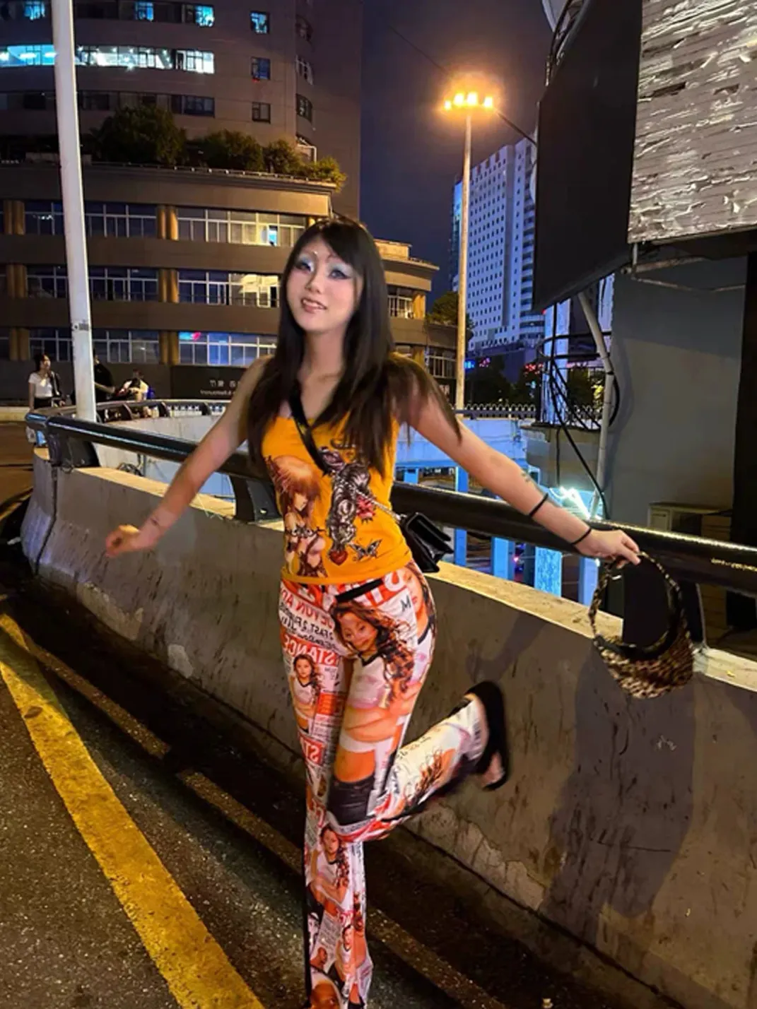 WEBBAR | Tiger Girl Graphic Halter Tank Top