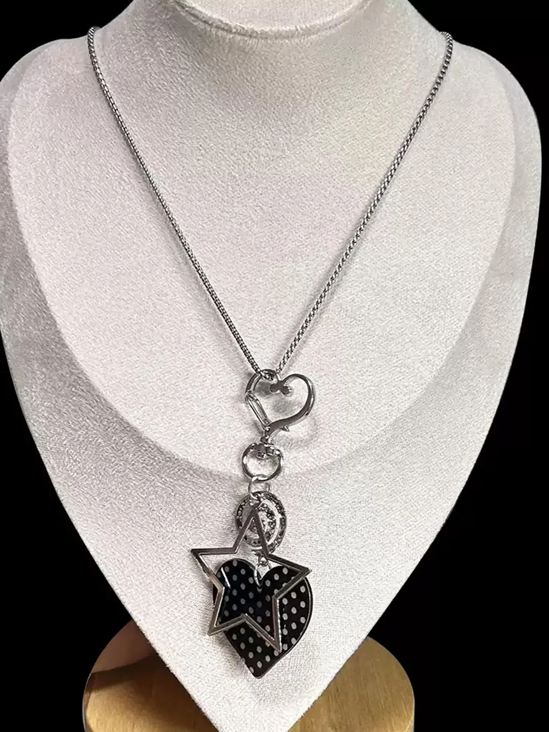KHEPHAIA | Heart Polka Dot Acrylic Necklace