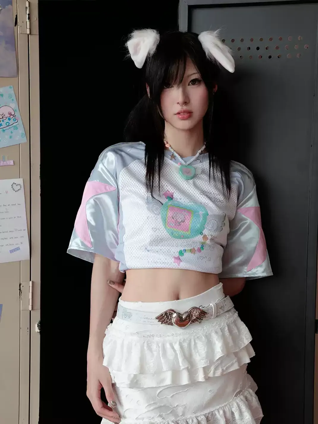 Hashtag DDD | Y2K Angel Heart Wing PU Belt