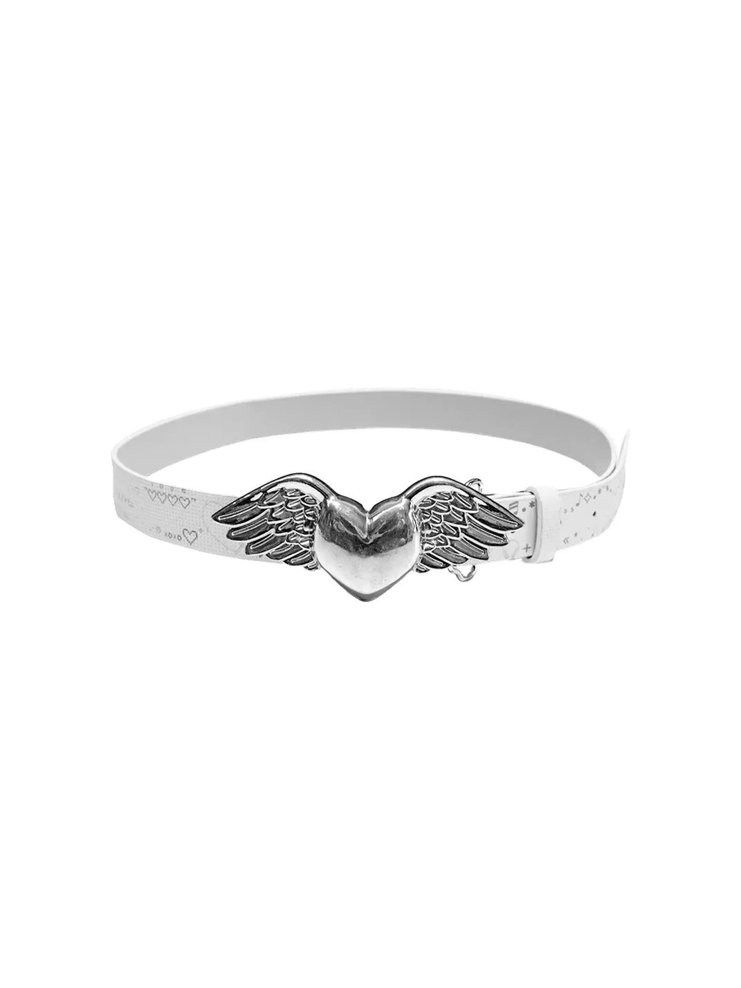 Hashtag DDD | Y2K Angel Heart Wing PU Belt